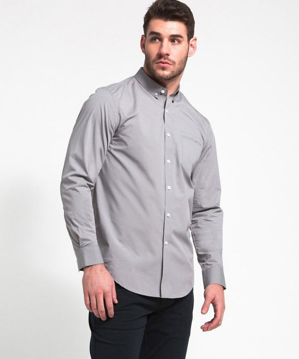 Updated Buttondown Shirt - Light Grey