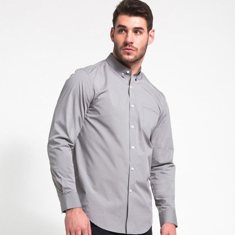Updated Buttondown Shirt - Light Grey