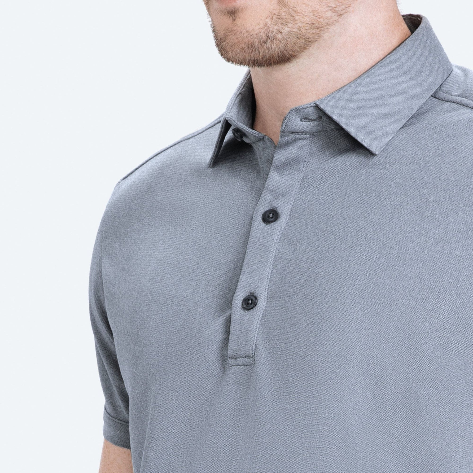 Men s Polo Apollo 3 Polo Cool Grey Ministry of Supply
