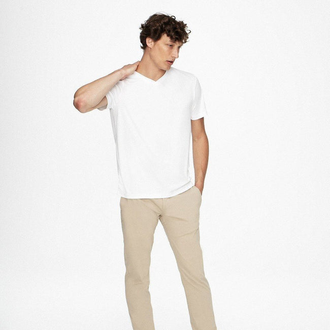 Responsive V Neck - White