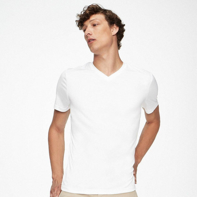 Responsive V Neck - White